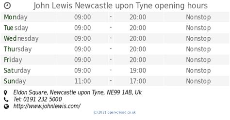 john lewis newcastle opening times.